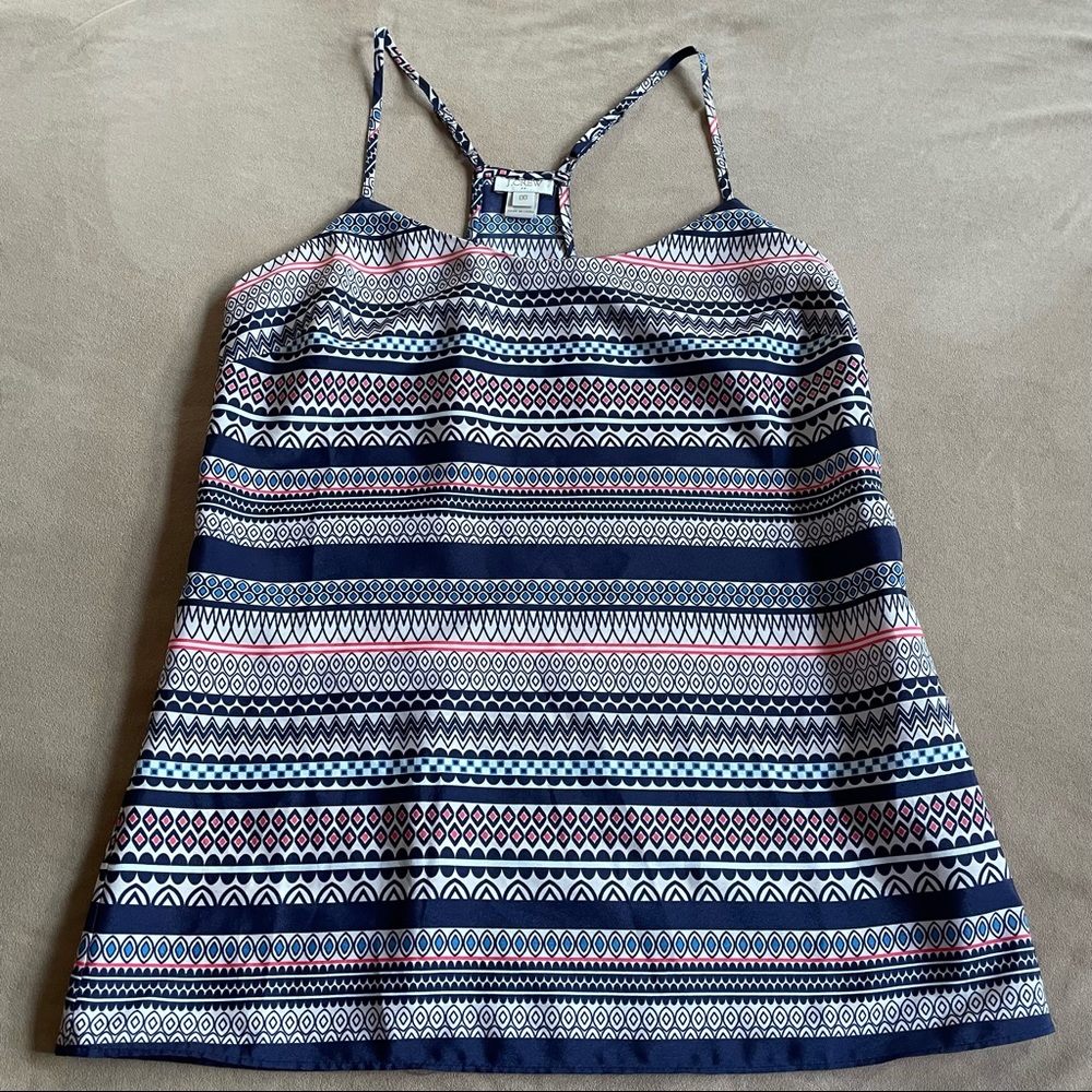 J Crew Factory Cami - Navy Blue Print, Size 00
